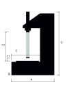 Presa hidraulica de atelier Unicraft WPP 10 HTE - dimensiuni