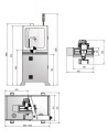 Masina de frezat CNC Optimum M 2LS - dimensiuni